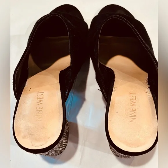 Nine West NW7 Blocky Suede Mules - Picture 4 of 10